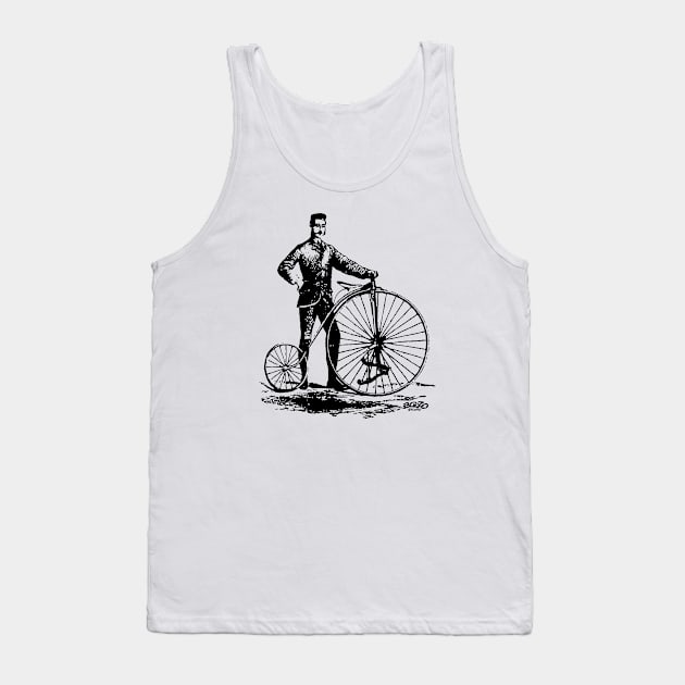 Bicycle-Black-Retro Tank Top by BonzoTee